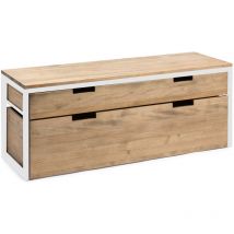 Meuble tv eco Three avec tiroir et conteneur 40x120x45 cm Blanc