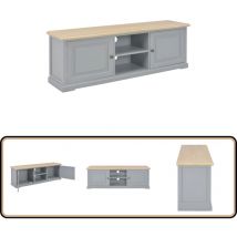 Vidaxl - Meuble tv Gris 120x30x40 cm Bois - Meuble Tv - Meuble Tv Gris - Meuble Tv Bois - Rangement Tv - Console Tv