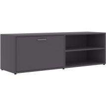 INLIFE Meuble TV Gris 120x34x37 cm Aggloméré