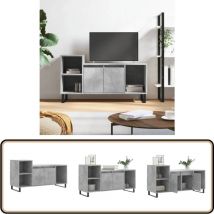 Vidaxl - Meuble tv Gris béton 100x35x55 cm Bois d'ingénierie - Meubles Tv - Meuble Tv Gris - Meuble Tv Moderne - Meuble Tv Industriel - Meuble Tv