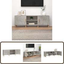 Vidaxl - Meuble tv Gris béton 150x30x50 cm Bois d'ingénierie - Meubles Tv - Meuble Tv Gris - Meuble Tv Design - Meuble Tv Industriel - Meuble Tv