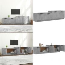 Meuble TV Gris béton 158,5x36x45 cm Bois d'ingénierie - Meubles Tv - Meuble Tv Gris - Meuble Tv Design - Meuble Tv Industriel - Meuble Tv