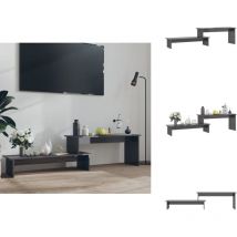 Vidaxl - Meuble tv Gris brillant 180x30x43 cm Aggloméré - Meuble Tv - Meuble Tv Industriel - Support Tv - Rangement Tv - Table Basse Tv