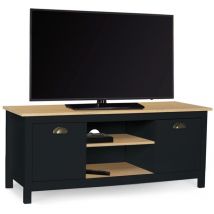 Meuble TV 113 cm campagne ISIS bois et noir