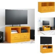Meuble tv jaune moutarde 67x39x44 cm acier - Meubles Tv - Meuble Tv - Buffet Tv - Banc Tv - Mobilier Salon