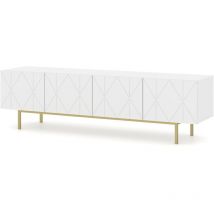 Ac-deco - TV-Möbel kairo 180 cm 4D gefräst Matt Weiß