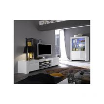 Azura Home Design - Meuble tv lazarro 2 niches 2 portes 140 cm
