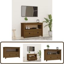 Vidaxl - Meuble tv Marron miel 79x35x52 cm Bois de pin massif - Meuble Tv - Meuble Téléviseur - Meuble Tv Bois - Meuble Tv Campagne - Meuble Tv