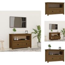 Vidaxl - Meuble tv Marron miel 79x35x52 cm Bois de pin massif - Meuble Tv - Meuble Téléviseur - Meuble Tv Bois - Meuble Tv Campagne - Meuble Tv
