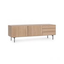 Iperbriko - Meuble tv mobile 160x40x50 en bois naturel.