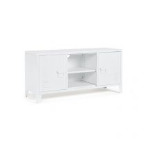 Iperbriko - Meuble tv mobile 40x120,5x58,5h blanc