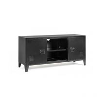 Meuble TV mobile 40x120,5x58,5h en acier.
