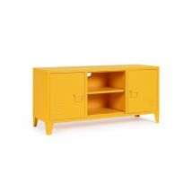 Iperbriko - Meuble tv mobile jaune 40x120,5x58,5h