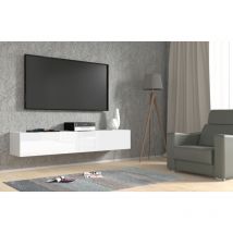 Petits-meubles - Meuble tv mural 2 portes 180 cm Bali Blanc