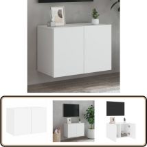 Meuble tv mural blanc 60x30x41 cm - Meubles Tv - Meuble Tv Mural - Meuble Tv Blanc - Étagère Murale - Rangement Tv
