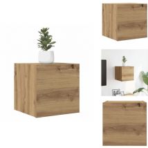 Meuble tv mural chêne artisanal 30,5x30x30 cm - Meuble tv Mural - Meubles tv Muraux - Meuble tv - Meuble Multimédia