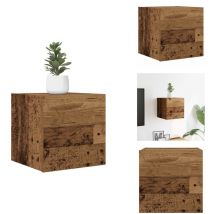 Meuble tv mural vieux bois 30,5x30x30 cm - Meuble tv Mural - Meubles tv Muraux - Meuble tv - Meuble Multimédia