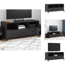 Vidaxl - Meuble tv noir 100,5x39x43,5 cm acier - Meuble tv - Meubles tv - Support Tv - Unité Tv