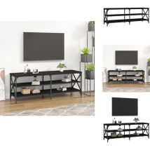 Vidaxl - Meuble tv noir 140x40x50 cm bois d'ingénierie - Meubles Tv - Meuble Tv Industriel - Meuble Tv Noir - Meuble Tv Rangement - Meuble Tv Avec