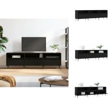 Meuble tv noir 150x30x44,5 cm bois d'ingénierie - Meubles Tv - Meuble Tv - Bureau Tv - Étagère Murale - Rangement Tv