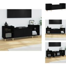 Meuble TV Noir 160x35x55 cm Bois d'ingénierie - Meubles Tv - Meuble Tv - Support Tv - Unité Tv - Rangement Tv