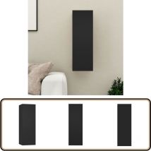 Meuble TV Noir 30,5x30x90 cm Bois d’ingénierie - Meubles Tv Suspendus - Meuble Tv Mural - Rangement Tv - Meuble Tv Noir - Meuble Tv Moderne