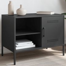 Meuble tv noir 68x39x50,5 cm acier