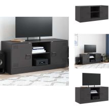 Meuble tv noir 99x39x44 cm acier - Meubles Tv - Meuble Tv - Buffet Tv - Banc Tv - Armoire Tv