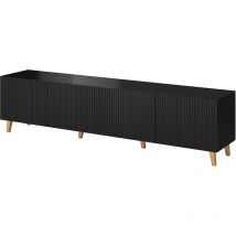 Bim Furniture - Meuble tv pafos 4D 200 cm noir mat