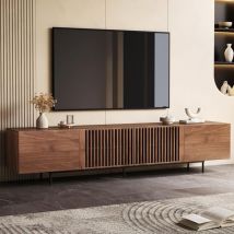 Tv-schrank 180 Cm Für 70" Bildschirm, Nussbaum-farbe, Mit Stauraum, Für Wohnzimmer