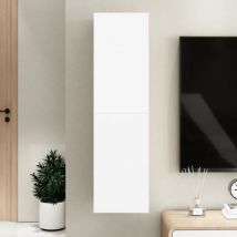 Bonnevie - Meuble tv pour Salon - Armoire tv Blanc 30,5x30x110 cm Aggloméré BV499423