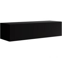 Muebles Bonitos - Meuble tv suspendu 1 porte Meuble tv de salon 120x30x40cm Modèle Berit 120x30 Noir Finition brillante