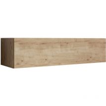 Meuble TV suspendu 1 porte Meuble TV de salon 120 x 30 x 40cm chêne Finition mate Modèle Aitana M1