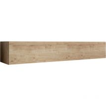 Muebles Bonitos - Meuble tv suspendu 1 porte Meuble tv de salon 180 x 30 x 40cm chêne Finition mate Modèle Aitana M2