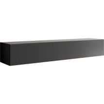 Muebles Bonitos - Meuble tv suspendu 1 porte Meuble tv de salon 180x30x40cm Modèle Berit 180x30 Gris Finition brillante