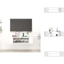 Meuble tv suspendu Blanc 100x30x26,5 cm Bois d'ingénierie - Meubles Tv Suspendus - Meuble Tv Blanc - Meuble Tv Design - Étagère Murale - Rangement Tv