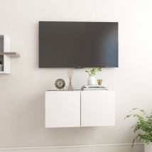 Meuble tv suspendu Blanc 60x30x30 cm