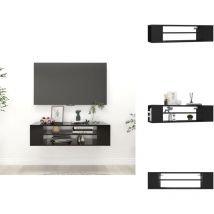 Meuble tv suspendu Noir 100x30x26,5 cm Bois d'ingénierie - Meuble Tv Suspendu - Meuble Tv Noir - Meuble Tv Design - Meuble Tv Moderne - Étagère Murale