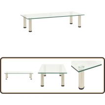 Meuble tv Transparent 80x35x17 cm Verre trempé - Meubles Tv - Meuble Tv Design - Support Tv - Table Tv - Meuble Salle Séjour