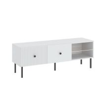 Nova Confort - meuble tv viena - 135 cm Blanc - Noir
