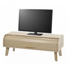 Beaux Meubles Pas Chers - Meuble tv Vintage Chêne 1 Rideau - Coloris Rideau: Rideau Chêne