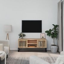 Design In - Meuble TV,Banc tv Moderne,Meuble de Rangement 105x30x45 cm bois d'ingénierie et fer CFW720924
