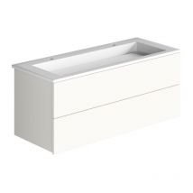 Burgbad - Meuble double vasque 120 cm Cosmo blanc mat