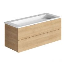 Burgbad - Meuble double vasque 120 cm Cosmo chêne