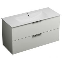 Meuble vasque 90 cm BURGBAD Olena blanc brillant