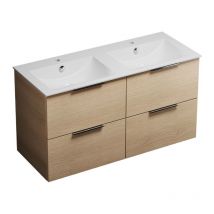 Burgbad - Meuble double vasque 120 cm Olena chêne clair