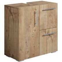 Badplaats - Meuble sous lavabo Mars 60 x 30 x 60 cm Chene - Meuble de salle de bain