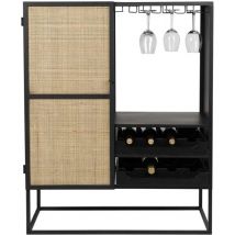Meuble range bouteille, Meuble à vin en bois Guuji Rotin en Wood Boite A Design