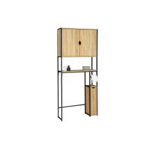 Meuble wc 3 en 1 avec armoires de rangement detroit design industriel