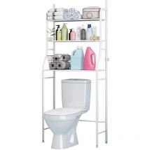 Bleosan - Meuble wc ou machine à laver- Étagère de salle de bains 3 étagères-68x160x25cm(LxHxP)